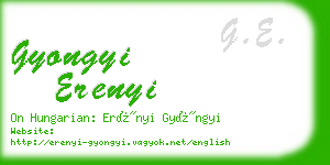 gyongyi erenyi business card